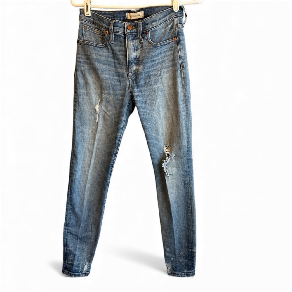 Madewell Light Blue Distressed Skinny Jeans